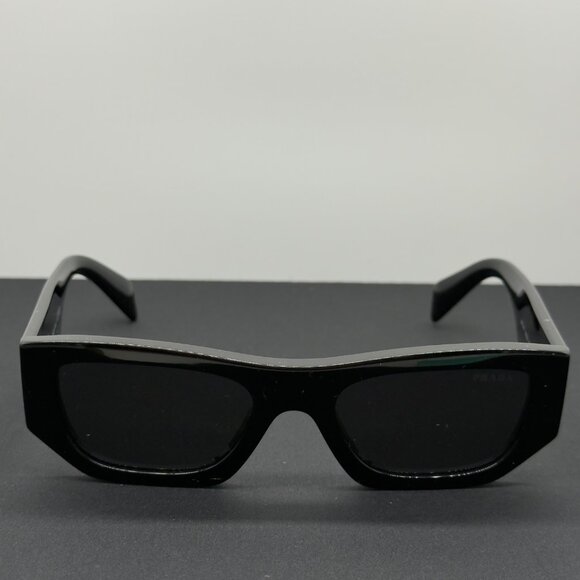 Prada SPRA01 Womens Sunglasses Black Frames Dark Grey Lenses - Picture 1 of 9